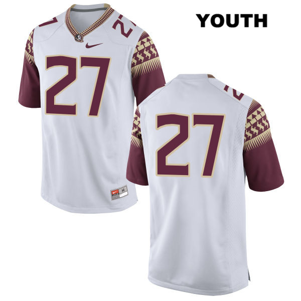 Youth NCAA Nike Florida State Seminoles #27 Zaquandre White College No Name White Stitched Authentic Football Jersey AVL3569WV